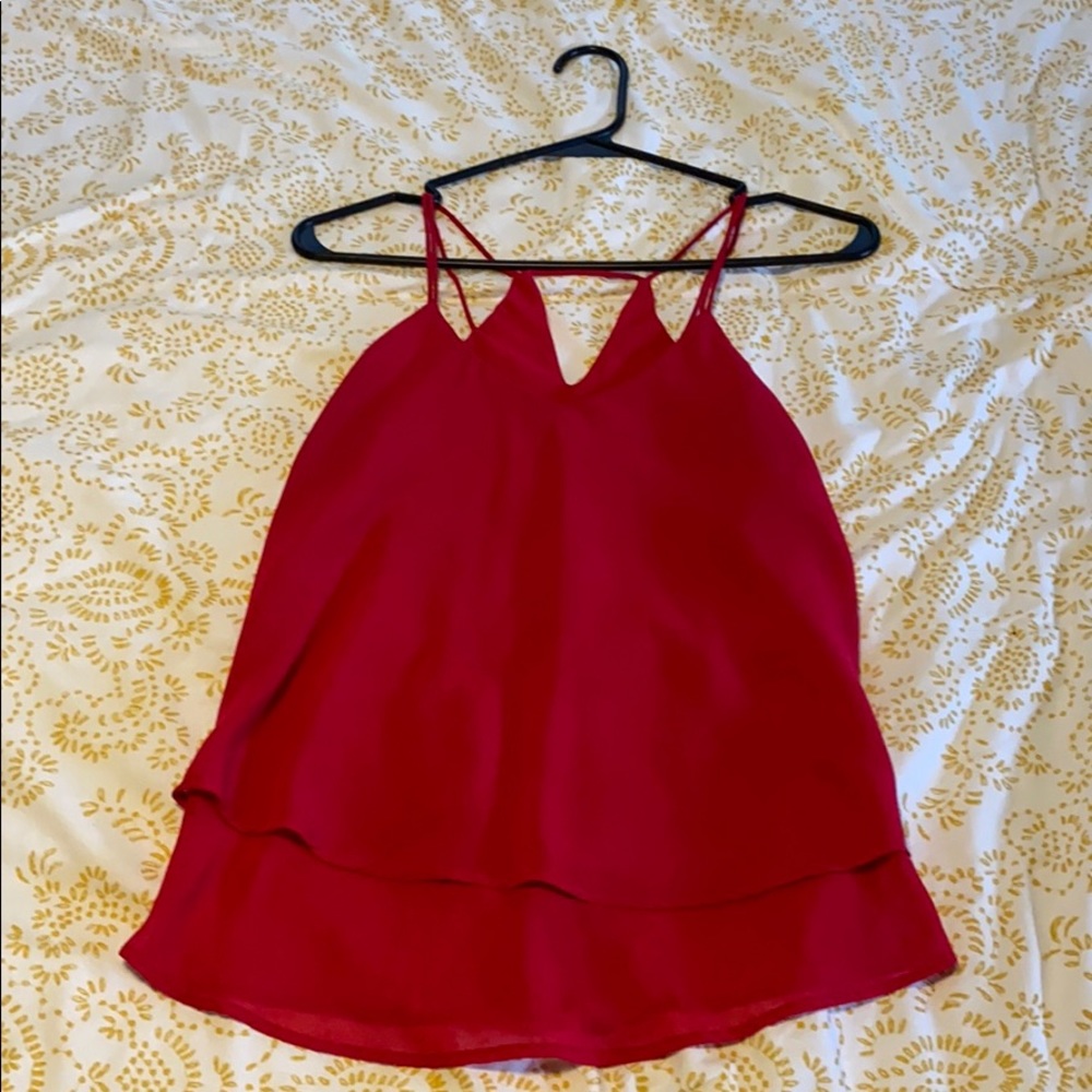 Red Strappy Blouse